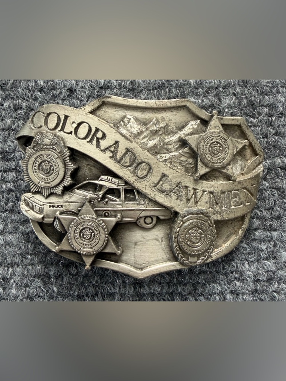 Vintage 1985 Siskiyou Colorado Law Enforcement Belt Buckle #11/1000 Ltd